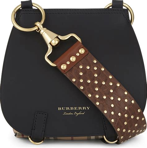 burberry black leather shoulder bag.